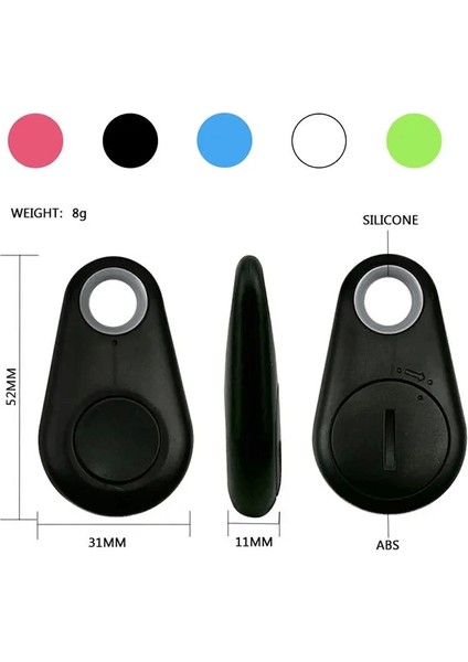 Mini Akıllı Anahtar Bulucu Bluetooth Tracker Evcil Hayvan ve Eşya Gps Bulucu Anti-Kayıp Sensör ( Lisinya )