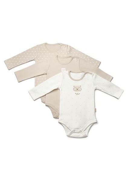 Baby Cosy Organic BabyCosy Organic Wear Bebek 3'lü Uzun Kollu Body %100 Organic Pamuk, Yenidoğan Serisi -CSY8124 fiyatları