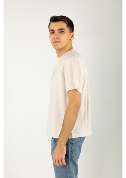 Kesik Etiket Bersh** True Su T-Shırt Bej modelleri