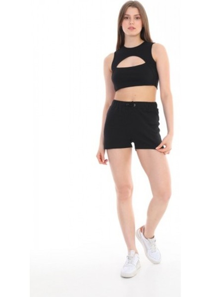 %100PAMUK Şort Crop Takım