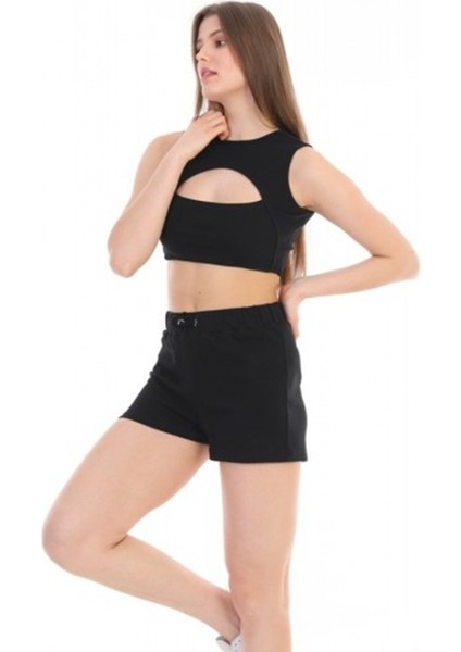 %100PAMUK Şort Crop Takım