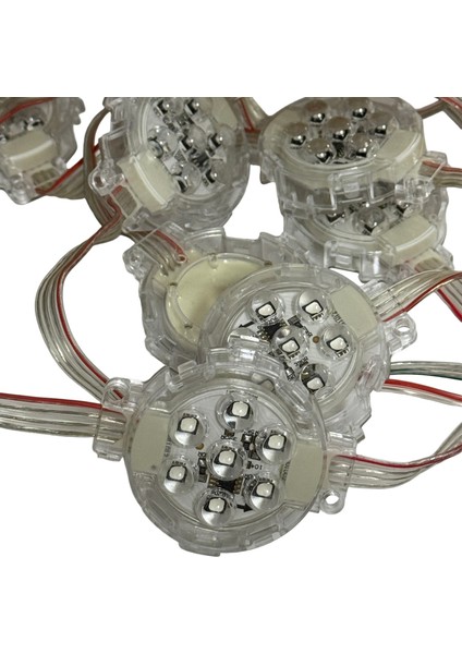 Proje LED Nokta Işık Dekorasyonu Rgb Piksel IP65 Su Geçirmez Dc 24V 50MM LED Nokta Işığı Aydınlatma Noel Yılbaşı Gösteri WS2811 modelleri