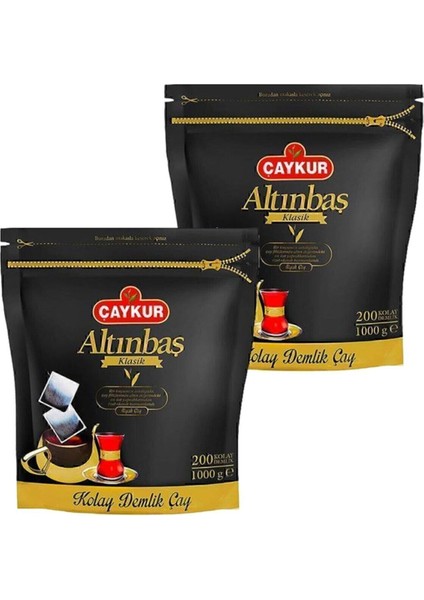 Altınbaş Klasik Siyah Demlik Poşet Çay 2'li 200 x 5 G