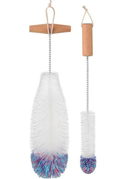 Temizleme Fırçası, Soda Şişesi Fırçası, Ahşap Saplı Fırça, Cam Kavanoz Temizleyici, Mutfak Temizleme Aleti (Yurt Dışından)