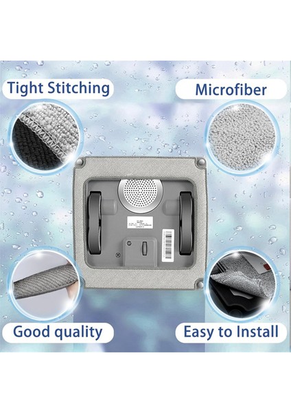 Ecovacs Winbot W1 / W1 Pro W2 / W2 Omni Için Temizleme Pedleri Yedek Mikrofiber Paspas Bezi (Yurt Dışından)