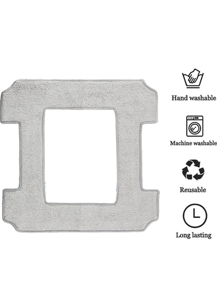 Ecovacs Winbot W1 / W1 Pro W2 / W2 Omni Için Temizleme Pedleri Yedek Mikrofiber Paspas Bezi (Yurt Dışından)