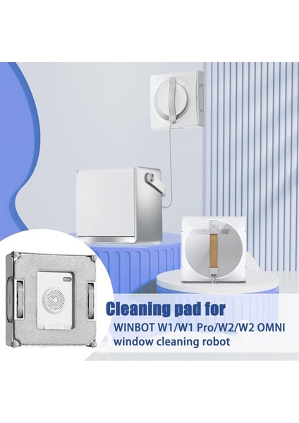 Ecovacs Winbot W1 / W1 Pro W2 / W2 Omni Için Temizleme Pedleri Yedek Mikrofiber Paspas Bezi (Yurt Dışından)