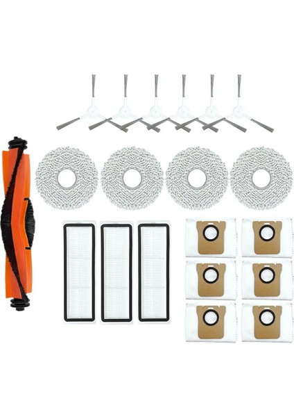 Xiaomi Mijia Omni 2 C102CN, B101CN, B116, X10+ Yedek Parça Aksesuarları Ana Yan Fırça Filtre Paspas Toz Torbası (Yurt Dışından)