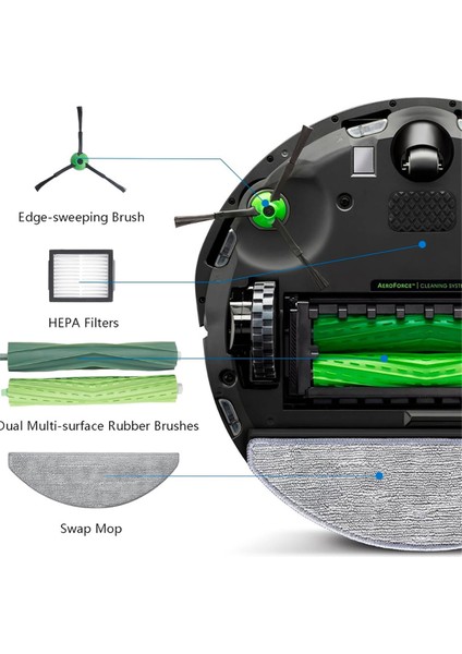 Irobot Roomba I5, I5+J5, J5+ Vakum Aksesuarları Seti, Kauçuk Fırçalar, Hepa Filtreler, Paspas Pedleri Için Yedek Parçalar (Yurt Dışından) fiyatları