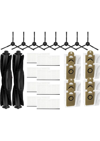 Ihome Autovac Nova Self Empty Roller Ana Yan Fırça Yığın Filtre Toz Torbası Robot Süpürgeler Yedek Parça (Yurt Dışından)