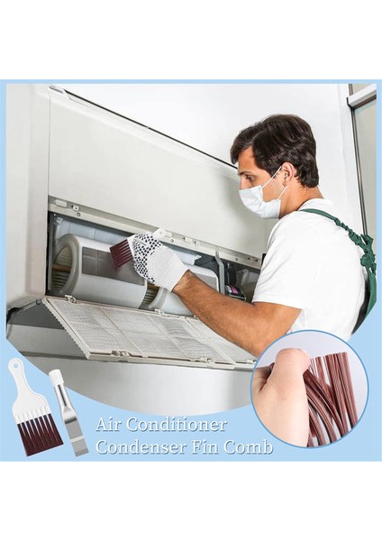 5'i 1 Arada Set Klima Kondansatör Fin Tarağı, Bobin Temizleyici Paslanmaz Çelik Fin Tarağı, Buharlaştırıcı Temizleme Fırçası (Yurt Dışından) fırsatları