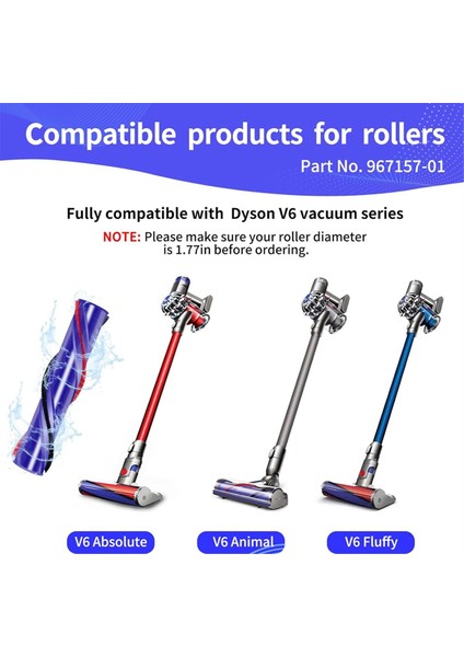 Dyson V6 Serisi Elektrikli Süpürge Için Silindir Fırçaları Yedekleri ve Filtreler Ön Filtreler Son Filtreler Parça 967157-01,966741-01 (Yurt Dışından) fiyatları