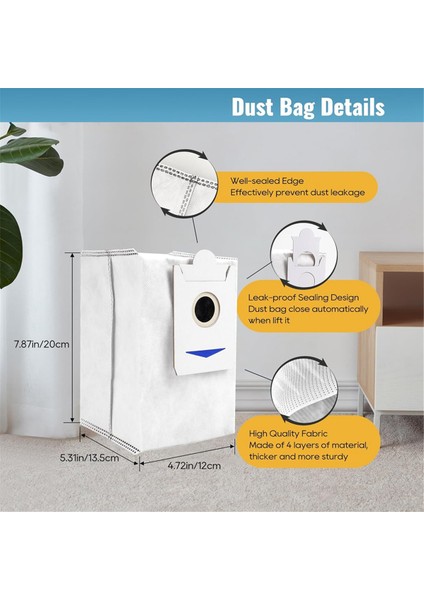 Ecovacs Deebot X2 Omni/ X2/ X2 Pro/ DEX86 Robot Süpürge Aksesuarları Toz Torbası Için 14 Paket Toz Torbası (Yurt Dışından)