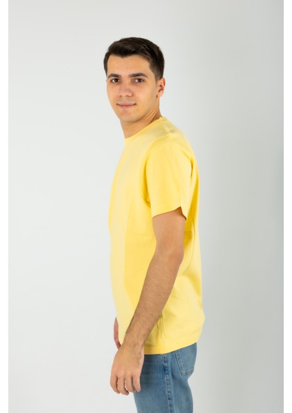 Kesik Etiket Za** Bisiklet Yaka T-Shırt Sarı fırsatları