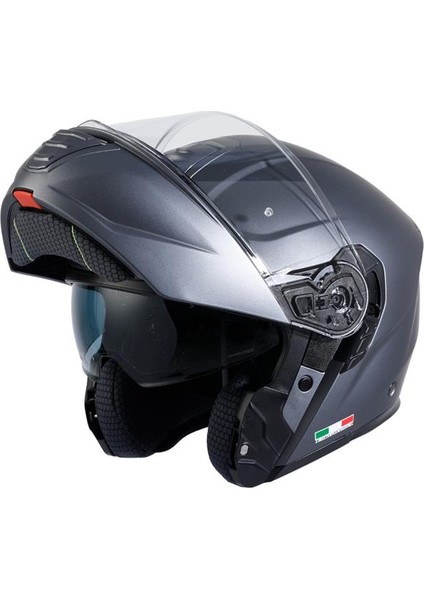 Kask Sway Sw 917 Solid Çene Açılır Matt Grey