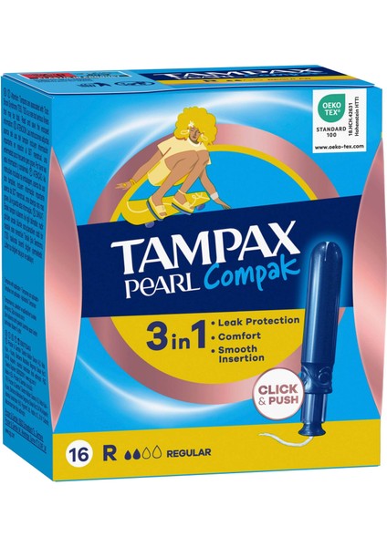 Pearl Compak Tampon Normal 16'lı