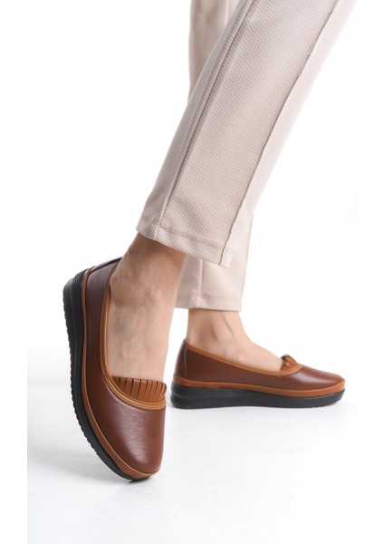 Kadın Günlük Rahat Ortopedik Ayakkabı Yuvarlak Burun Tam Kalıp Hafif Ayakkabı