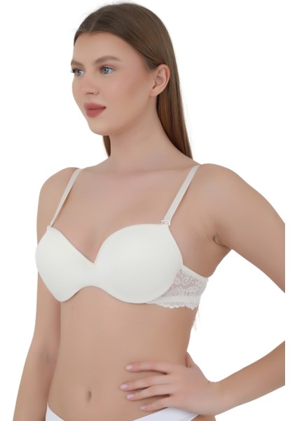 Kadın Balenli Dolgulu Sütyen - Dental Detaylı Şeffaf Sırt Askısı ile Push-Up Etkisi fiyatları