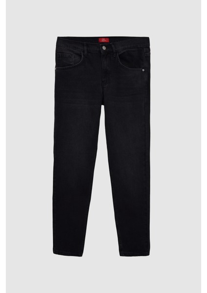 Ds Damat Comfort Fit Siyah Düz Jean Kot Beş Cepli Likralı Yıkamalı Denim Pantolon indirimleri