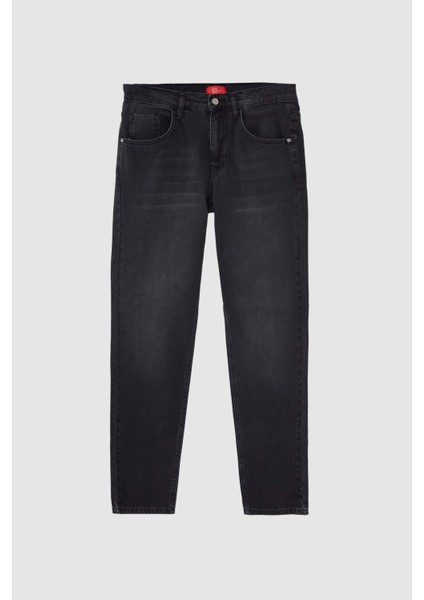 Ds Damat Comfort Fit Antrasit Düz Jean Kot Beş Cepli Likralı Yıkamalı Denim Pantolon