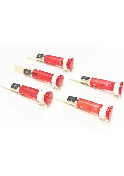 10MM Kırmızı Sinyal Lambası Vidalı Soketli (5 Adet) indirimleri