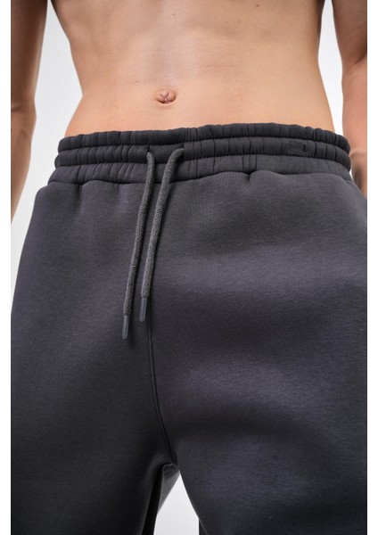 Erkek Basic Baggy Eşofman Altı Füme