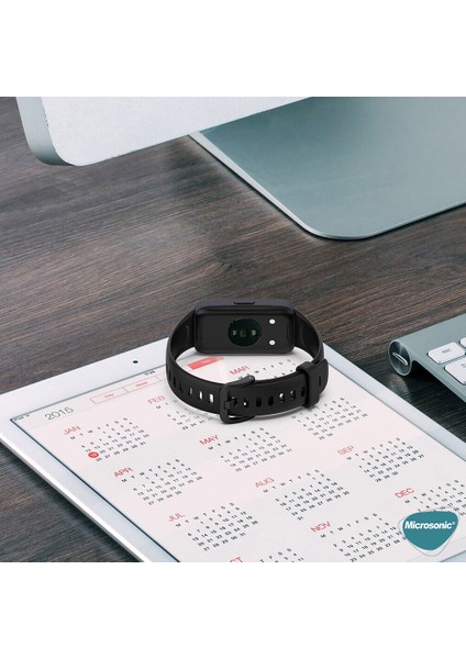 Huawei Band 10 Kordon, Silicone Sport Band Lila modelleri