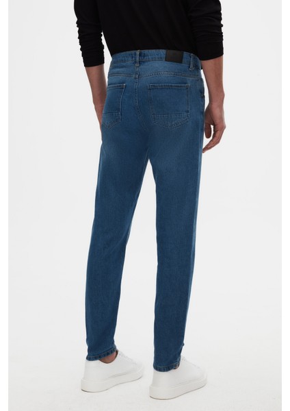 Ds Damat Comfort Fit Mavi Düz Jean Kot Beş Cepli Likralı Yıkamalı Denim Pantolon fırsatları