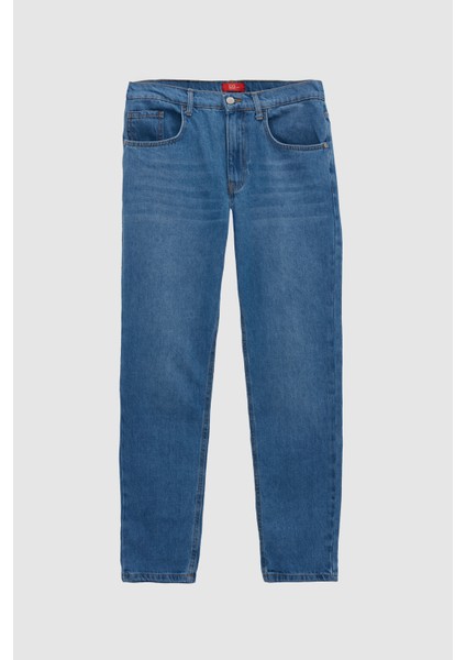 Ds Damat Comfort Fit Mavi Düz Jean Kot Beş Cepli Likralı Yıkamalı Denim Pantolon indirimleri