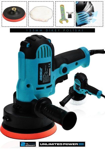 Pro 450W Elektrikli 125MM Dikey Polisaj Zımpara Makinesi