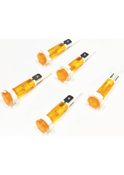 10MM Sarı Sinyal Lambası Vidalı Soketli (5 Adet)