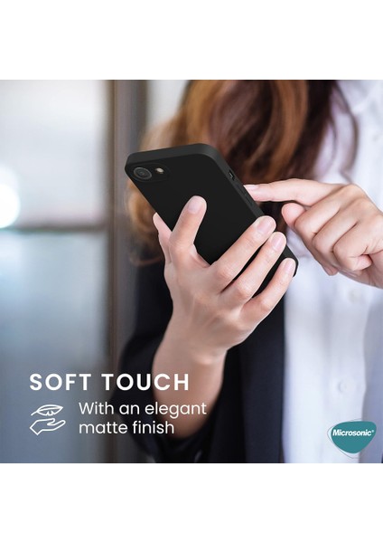 Matte Silicone Apple iPhone 16E Kılıf Siyah
