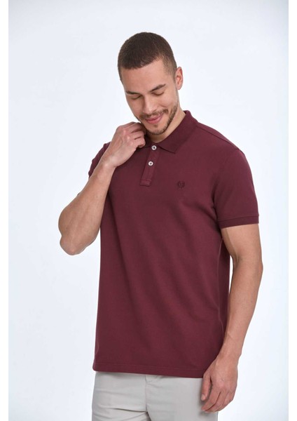 Walker Polo Erkek Tişört Bordo