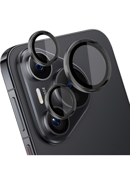 Huawei Pura 70 Tekli Kamera Lens Koruma Camı Siyah