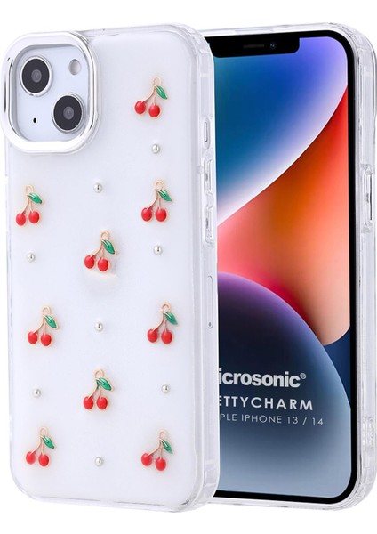 Apple iPhone 14 Kılıf Prettycharm Cherry