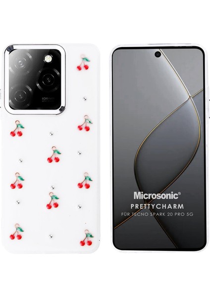 Tecno Spark 20 Pro Kılıf Prettycharm Cherry