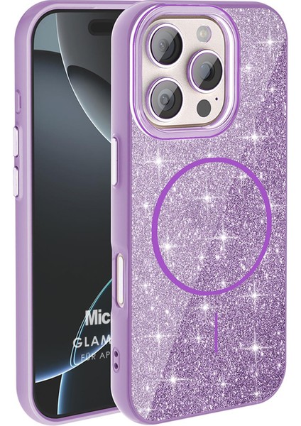 Apple iPhone 16 Pro Max Kılıf Glamgrip Luxe Lila
