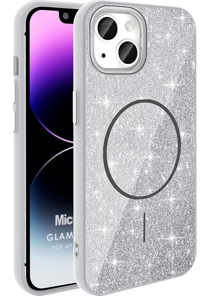 Apple iPhone 14 Kılıf Glamgrip Luxe Gümüş