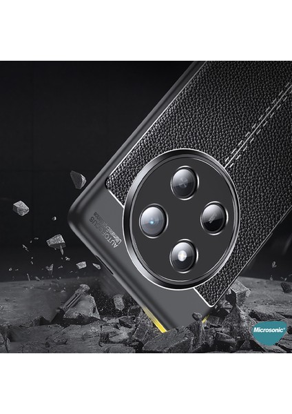 Honor Magic 7 Lite Kılıf Deri Dokulu Silikon Siyah