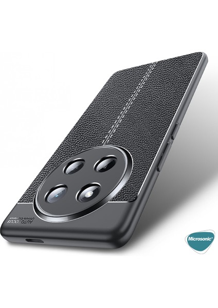 Honor Magic 7 Lite Kılıf Deri Dokulu Silikon Siyah