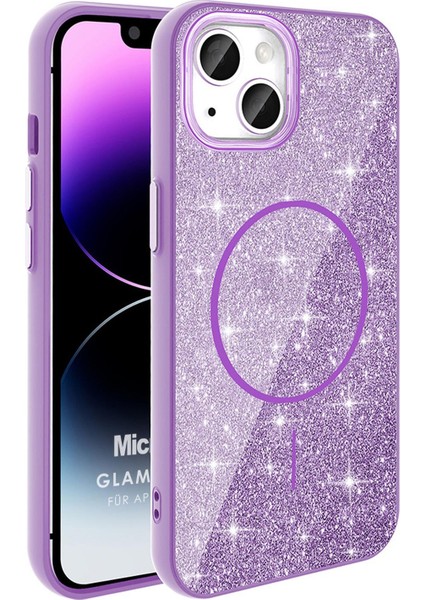 Apple iPhone 14 Kılıf Glamgrip Luxe Lila