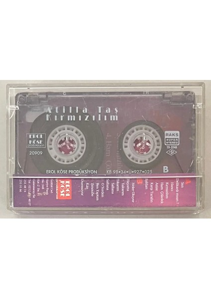 Atilla Taş Kırmızılım Kaset (Orjinal Dönem Baskı)