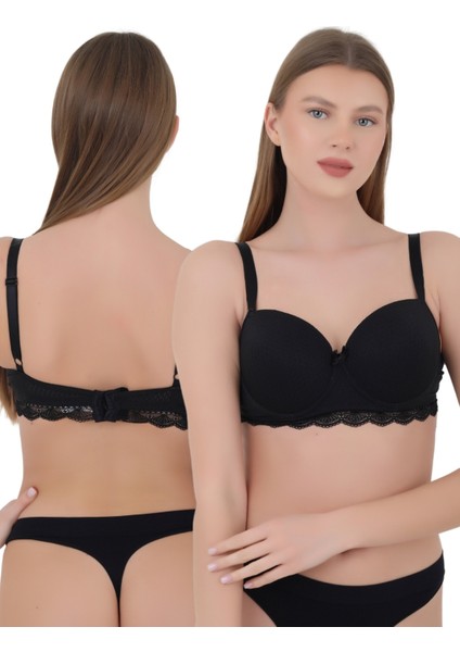 Kadın Sütyen Light C Cup - Balenli Dolgulu Dantelli