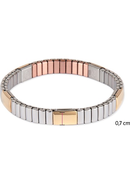 Altın ve Gümüş Tonlarında Çift Renkli Esnek Manyetik Bileklik modelleri