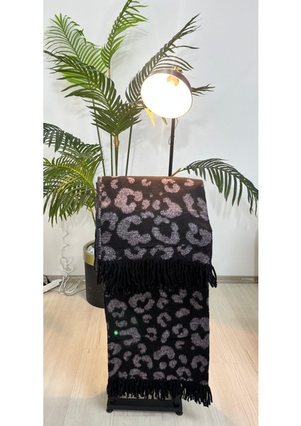 Tek Kişilik Pamuklu Stotch Battaniye-Leopar-Çizgili Desenli-Mor indirimleri