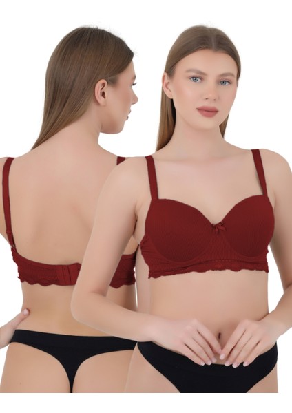 Kadın Sütyen Light C Cup - Balenli Dolgulu Dantelli