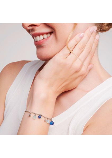 Cam Boncuk ve Paslanmaz Çelik Bilyeli Manyetik Bileklik fiyatları