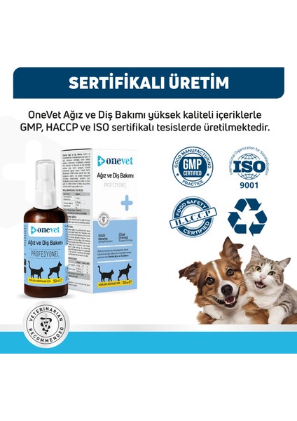Kedi ve Köpekler Için Ağız ve Diş Bakımı Destekleyici Damla 50 ml