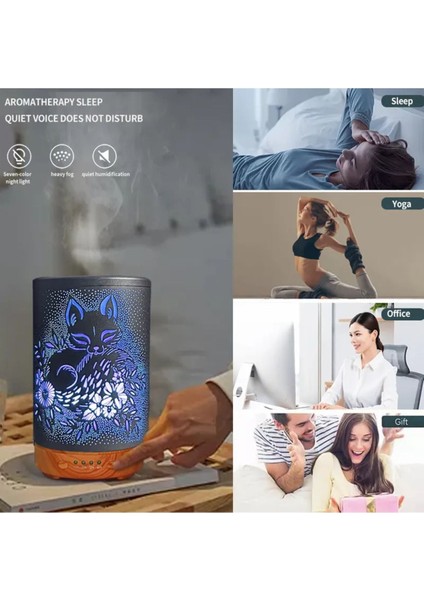 7 LED Işıklı Desenli Kumandalı Zaman Ayarlı Aroma Hava Nemlendirici fırsatları