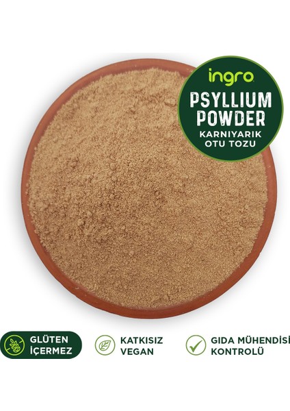 Ingro Glutensiz Karnıyarık Otu Tohumu Tozu (Psyllium Powder) 100 G